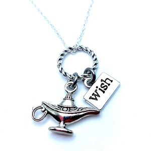 Wish Charm Necklace Genie Lamp